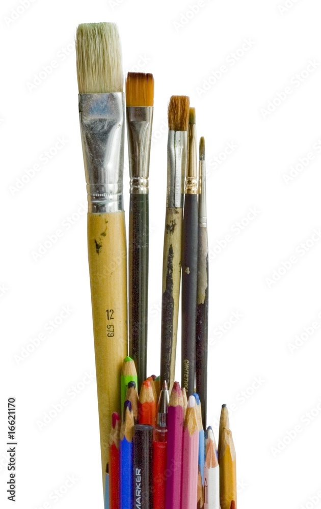 Obraz premium Pencils and brushes
