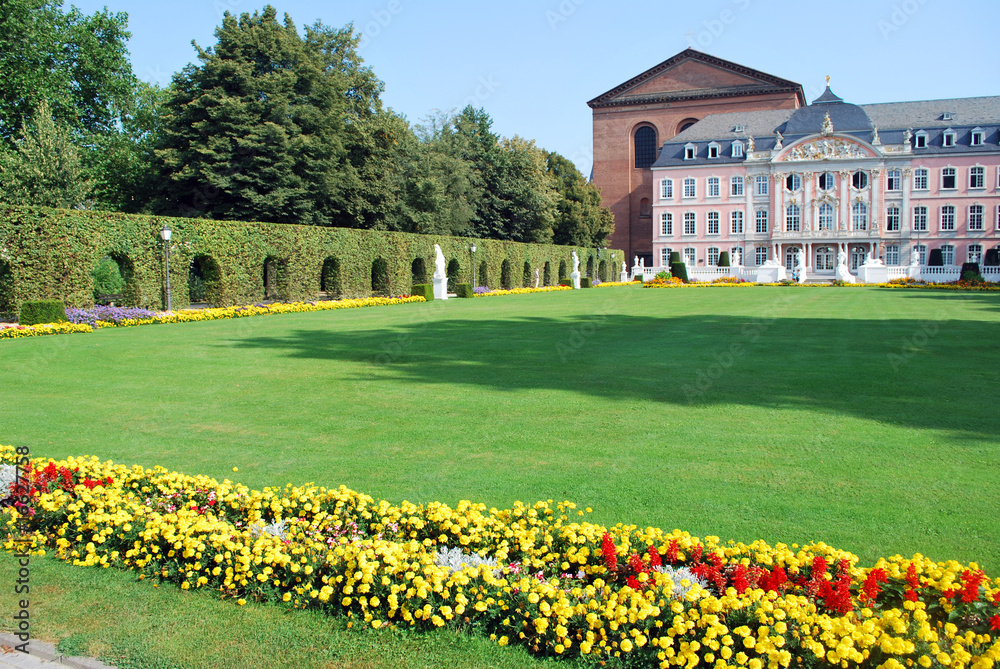 Obraz premium Les jardins du château à Trèves
