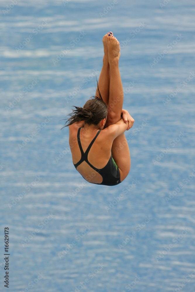 Natacion. Salto de trampolin Stock Photo | Adobe Stock