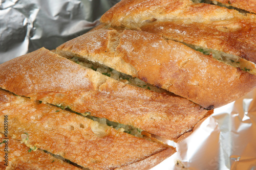 Slika na platnu Garlic & Herb Bread Baguette