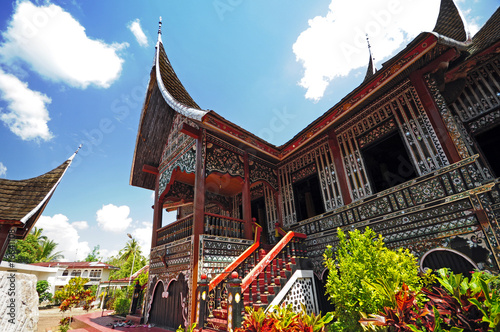 Rumah Gadang or Big house architecture in Padang, West Sumatra