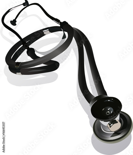 stethoscope with shadow