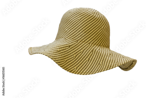 Straw hat. Isolated on white background with clipping path.