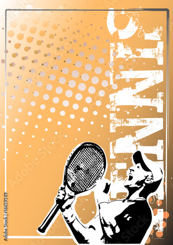 tennis golden poster background 2