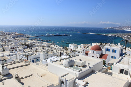 Vue aérienne de Mykonos – Cyclades – Grèce