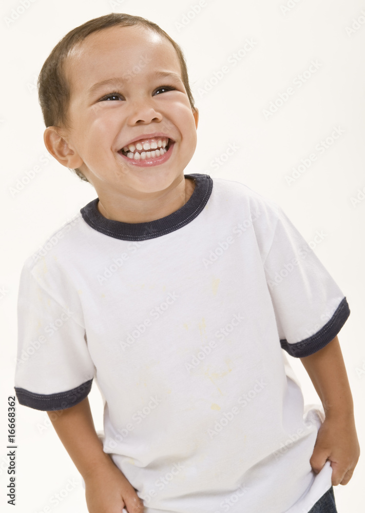A young boy having fun A young boy having fun