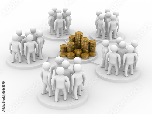 Conceptual image of teamwor...