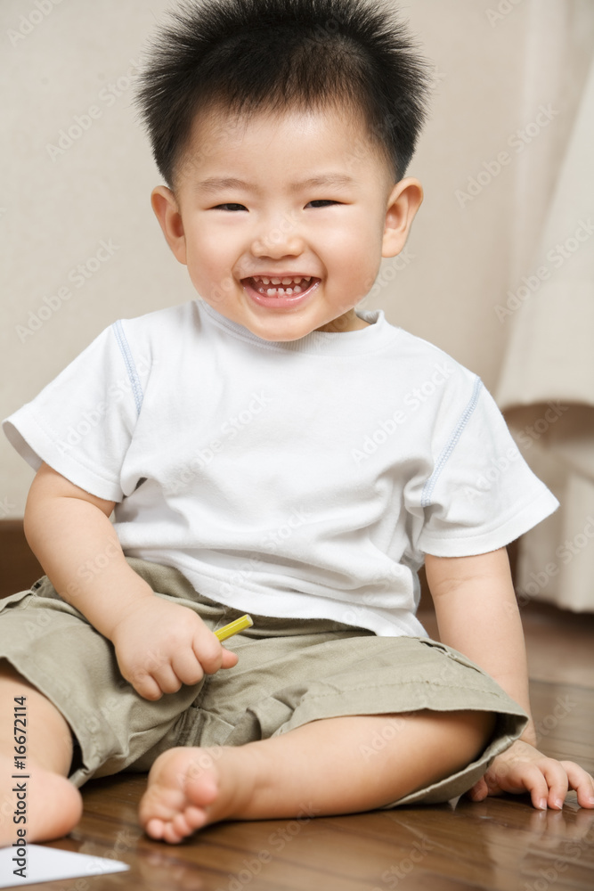 Expression of Asian toddler Expression of Asian toddler