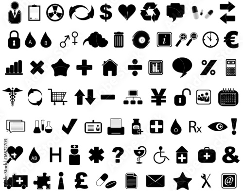 Illustration of icons set