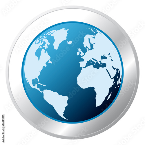 International World Icon in Chrome