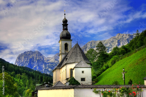 Famous landmark Ramsau in Berchtesgaden - Bavaria / Germany © XtravaganT