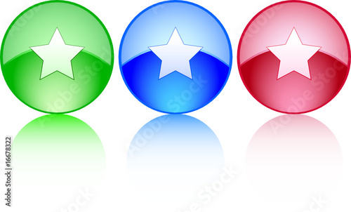 web buttons with stars