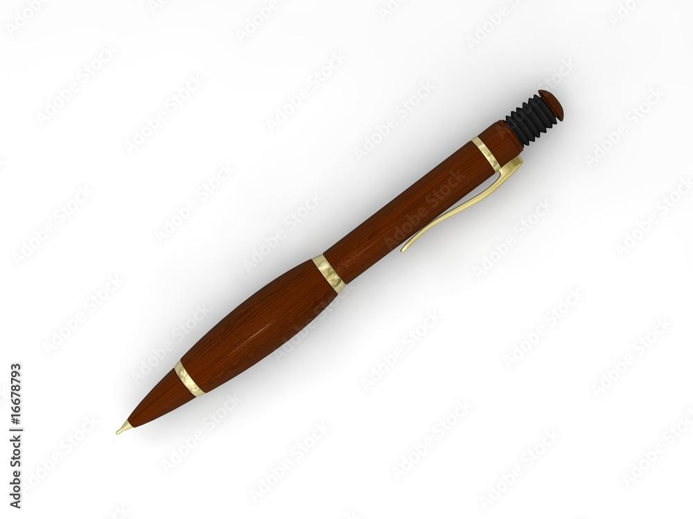 Naklejka premium wooden ballpoint