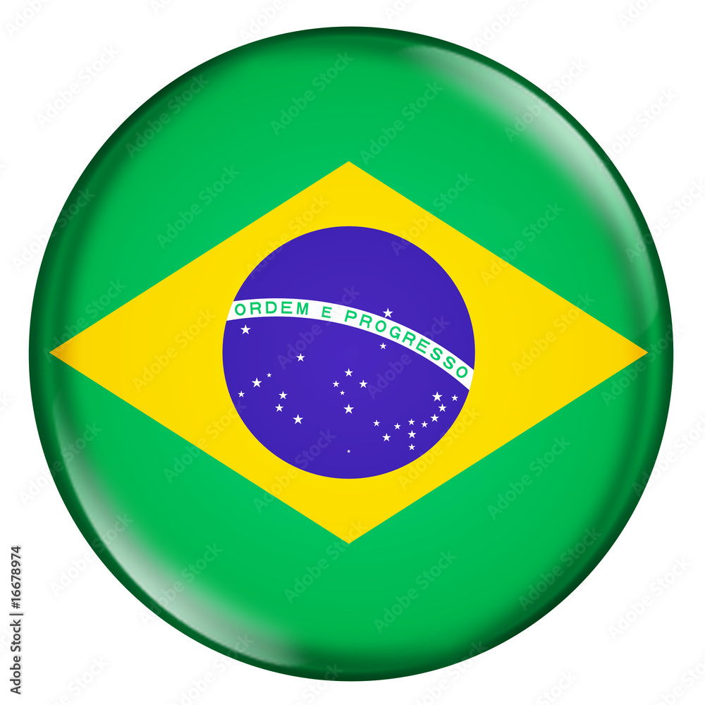 Fototapeta premium 3D-Button - Brasilien