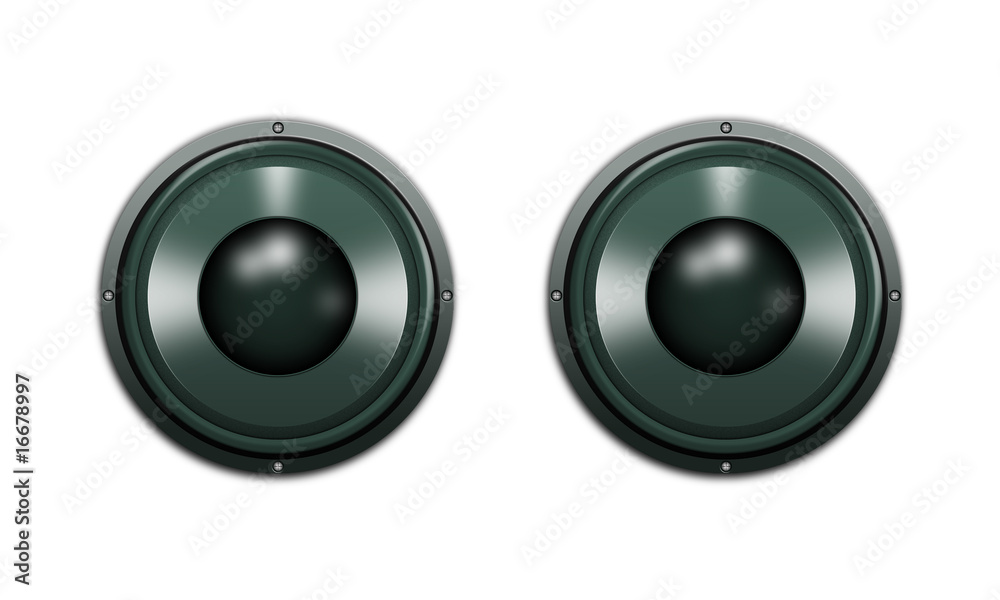 speakers isolated on a white background speakers isolated on a white background