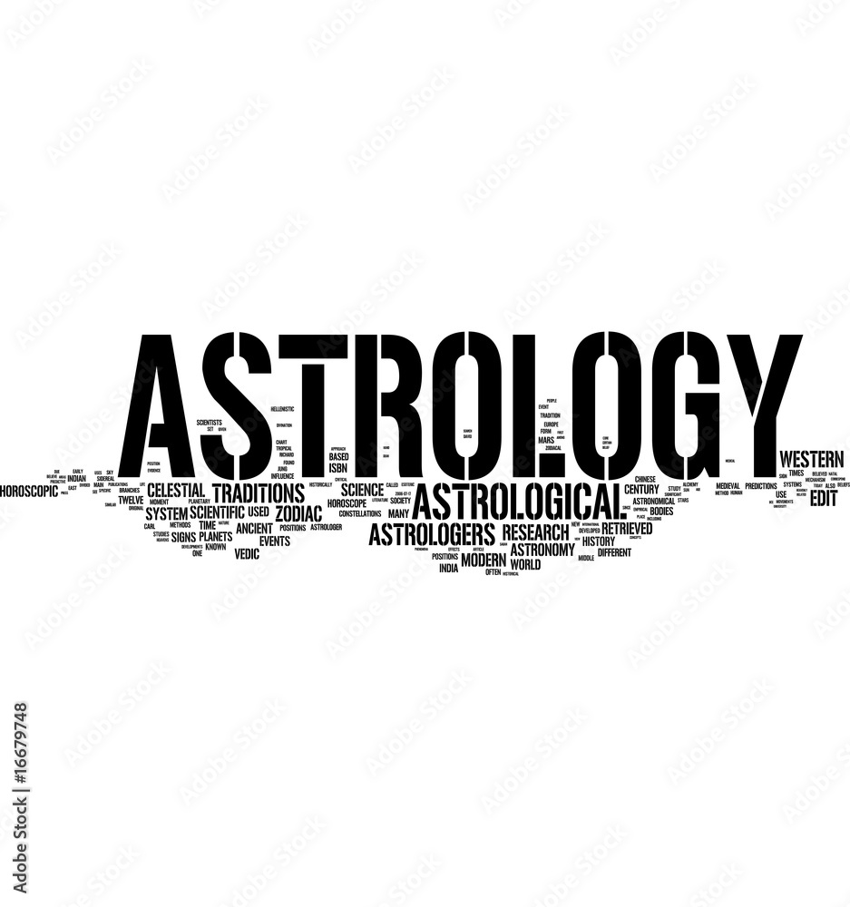 Astrology word cloud