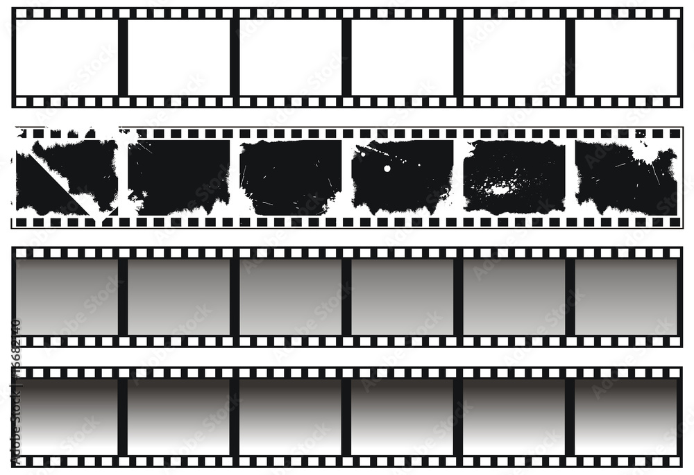 Collection of vector filmstrips