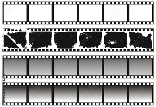 Collection of vector filmstrips