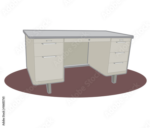 Classic Metal Desk