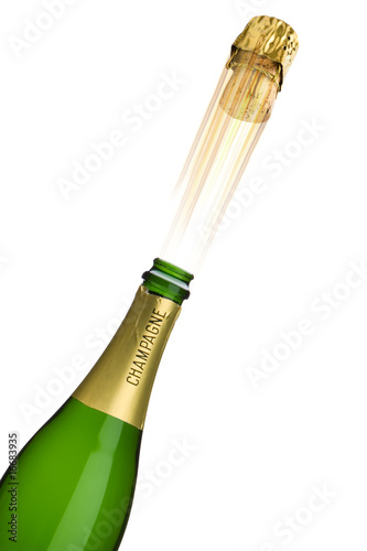 Knallender Champagnerkorken