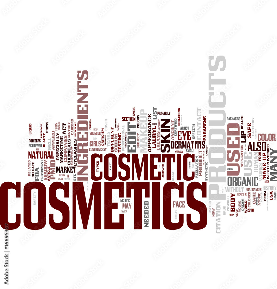 Cosmetic tag cloud