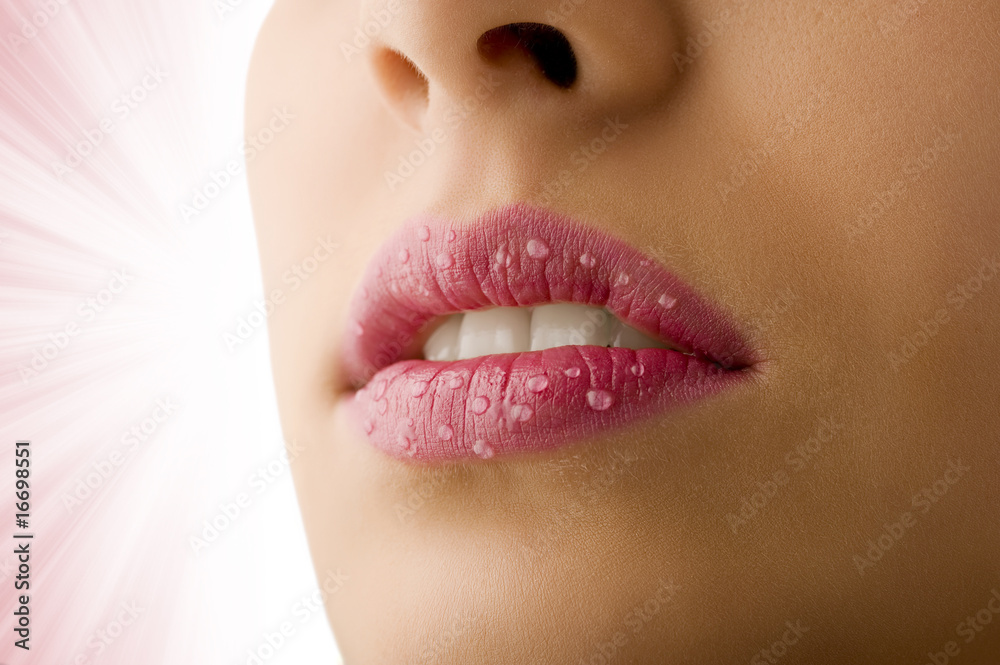 Obraz premium lips with drops