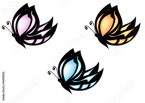 farfalline tatoo colorate