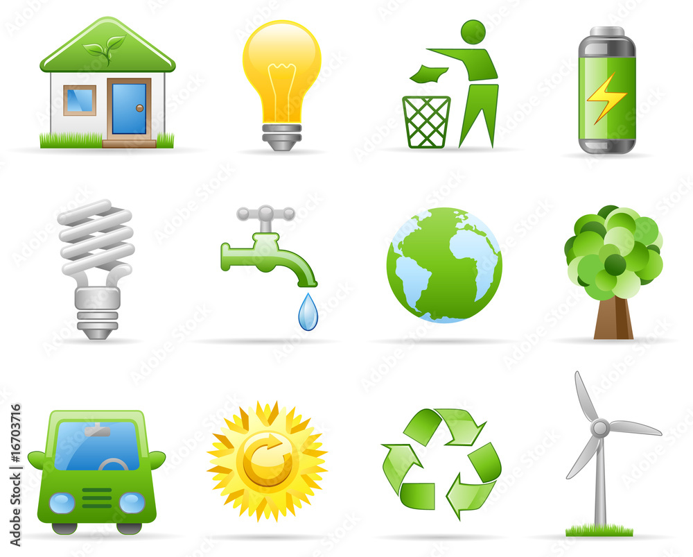 Environment icon set