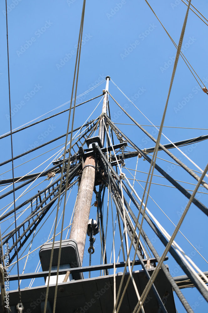 Obraz premium Sailing Ship Mast & Rigging