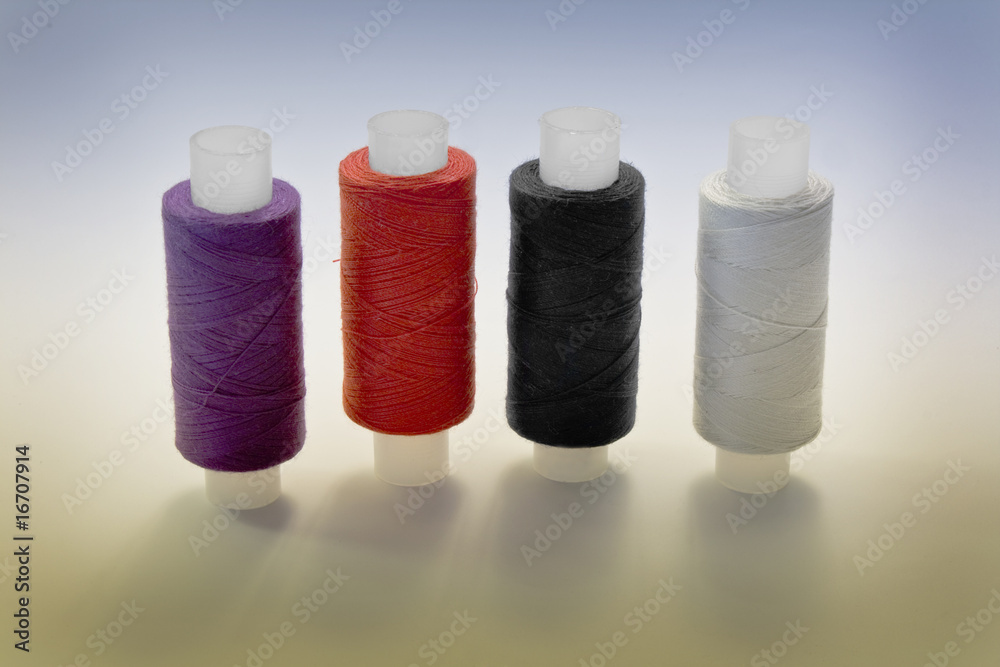 Hanks of threads of the different colour Hanks of threads of the different colour