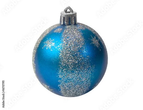 Obraz na plátně blue fur-tree sphere isolated on a white background.