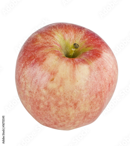 Red delicious apple closeup isolated with clipping path