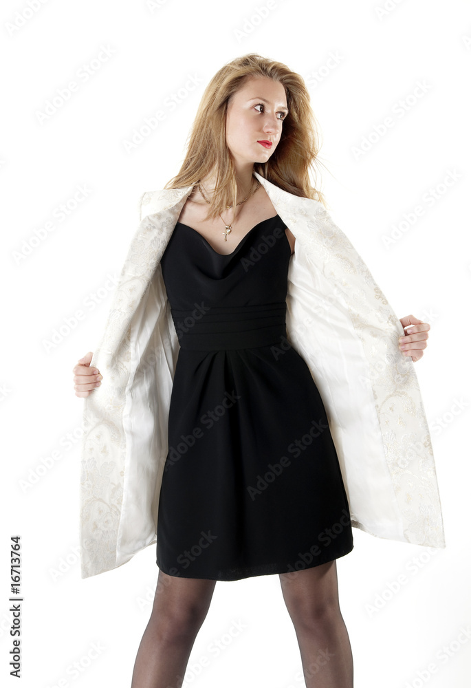 young woman with coat young woman with coat