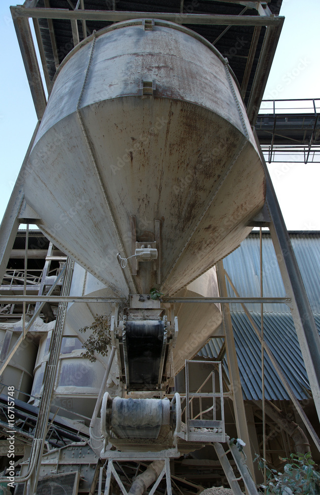 A stone mill industrial assembly at a german stone quarry