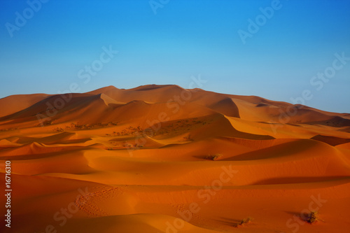 sunset over sand dunes