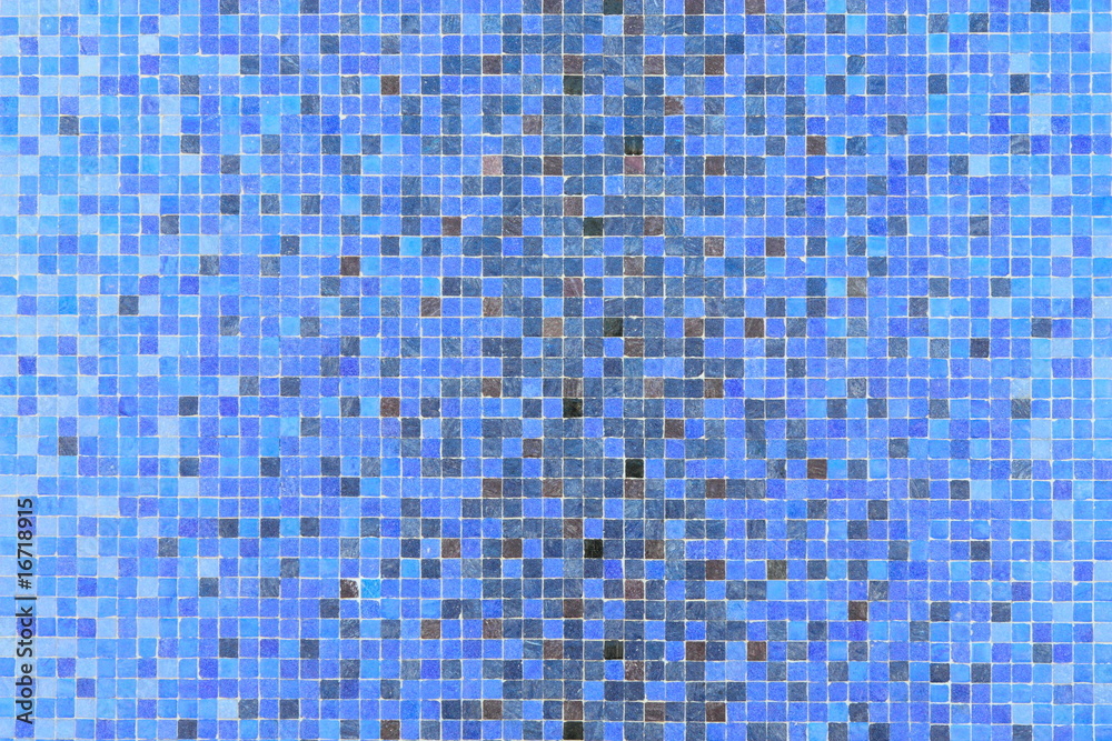 Blue colored mosaic squares Blue colored mosaic squares