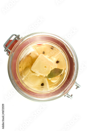 picket cheese in jar photo