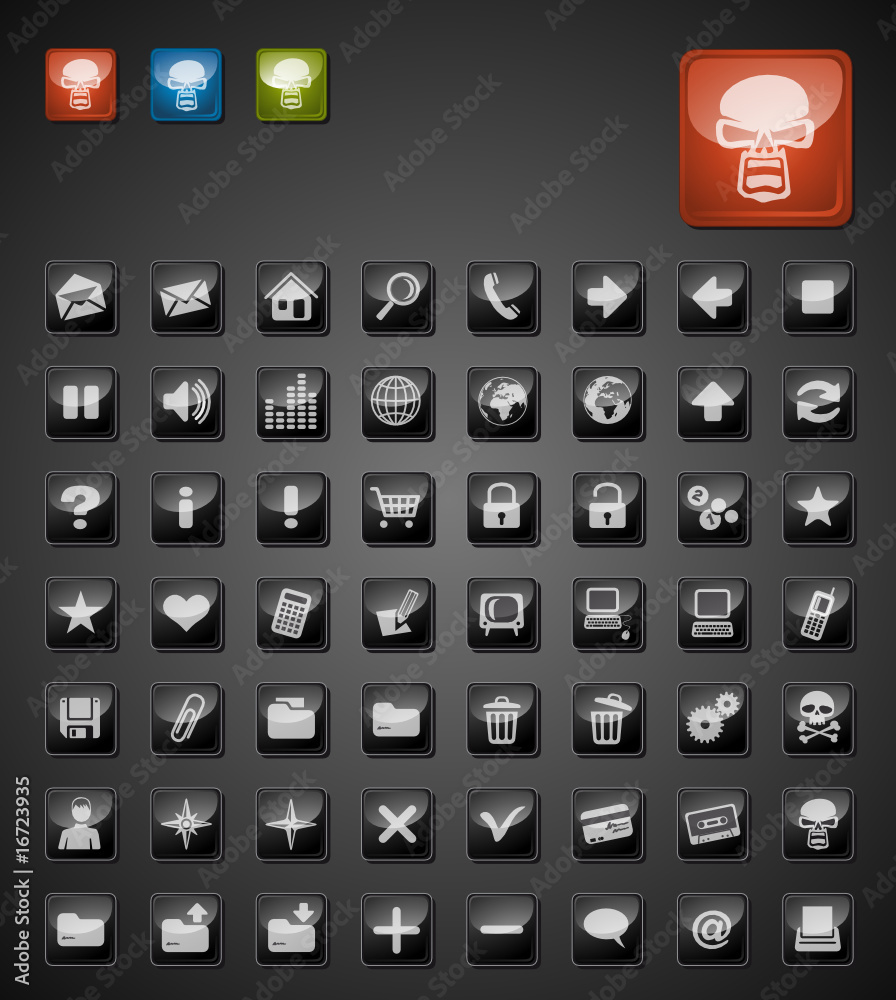 Icon-Set schwarz