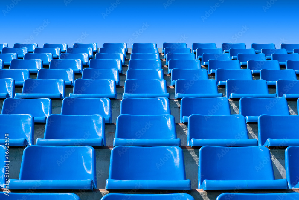 Obraz premium blue stadium seats