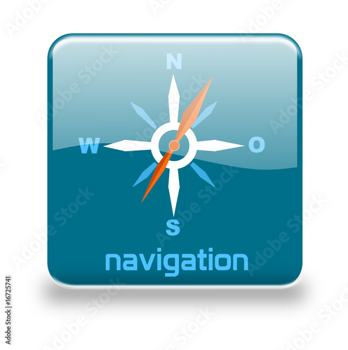Button Navigation taubenblau