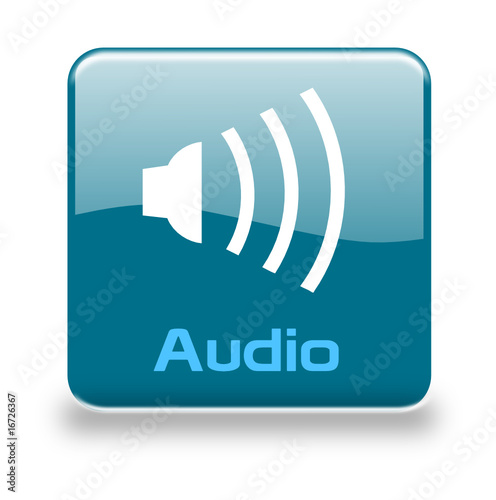 Button Audio taubenblau