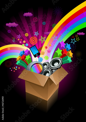 Gift box surprise - entertaintment