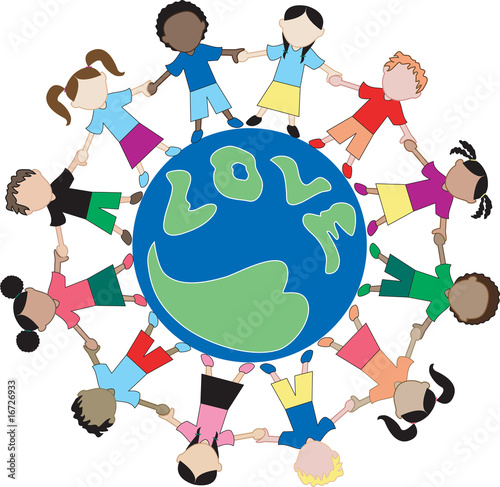 Kids Love Globe 2 showing love for each other.