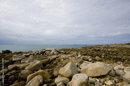rocks on a beach in brittany © minik