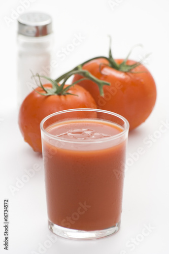 refreshment and healthy diet drink tomato juice