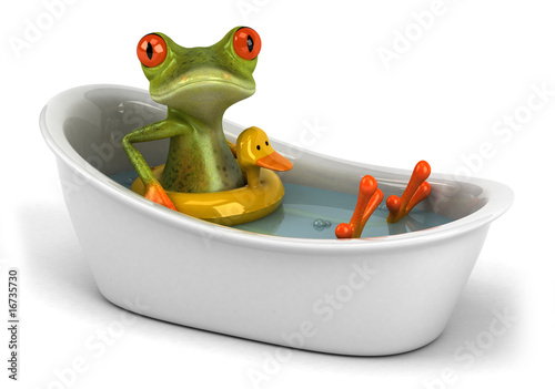 Fototapeta Grenouille dans son bain