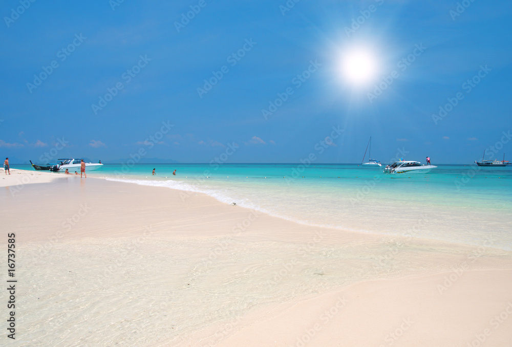 beach with white sand and sea