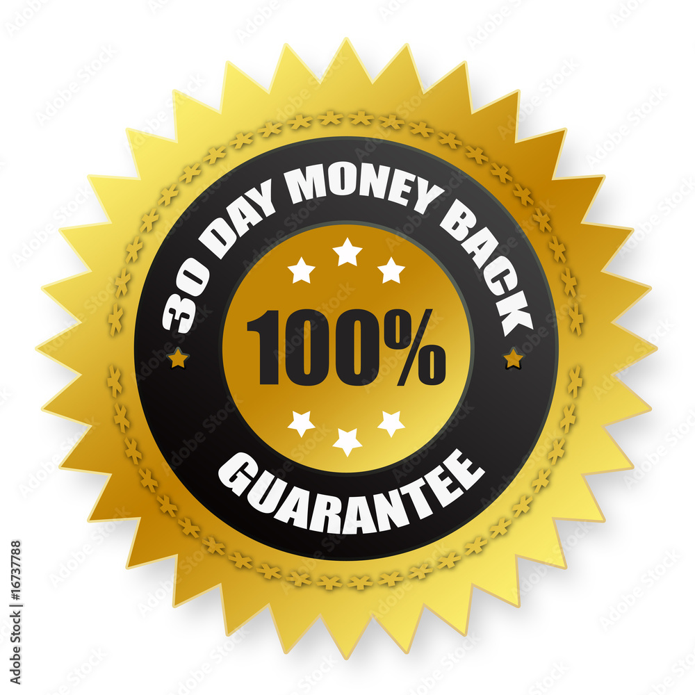 Money back label Money back label