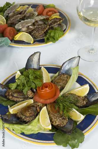 stuffed  Mussels - sea food - Mussels