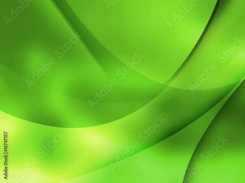 Abstract green Composition with lines and curves